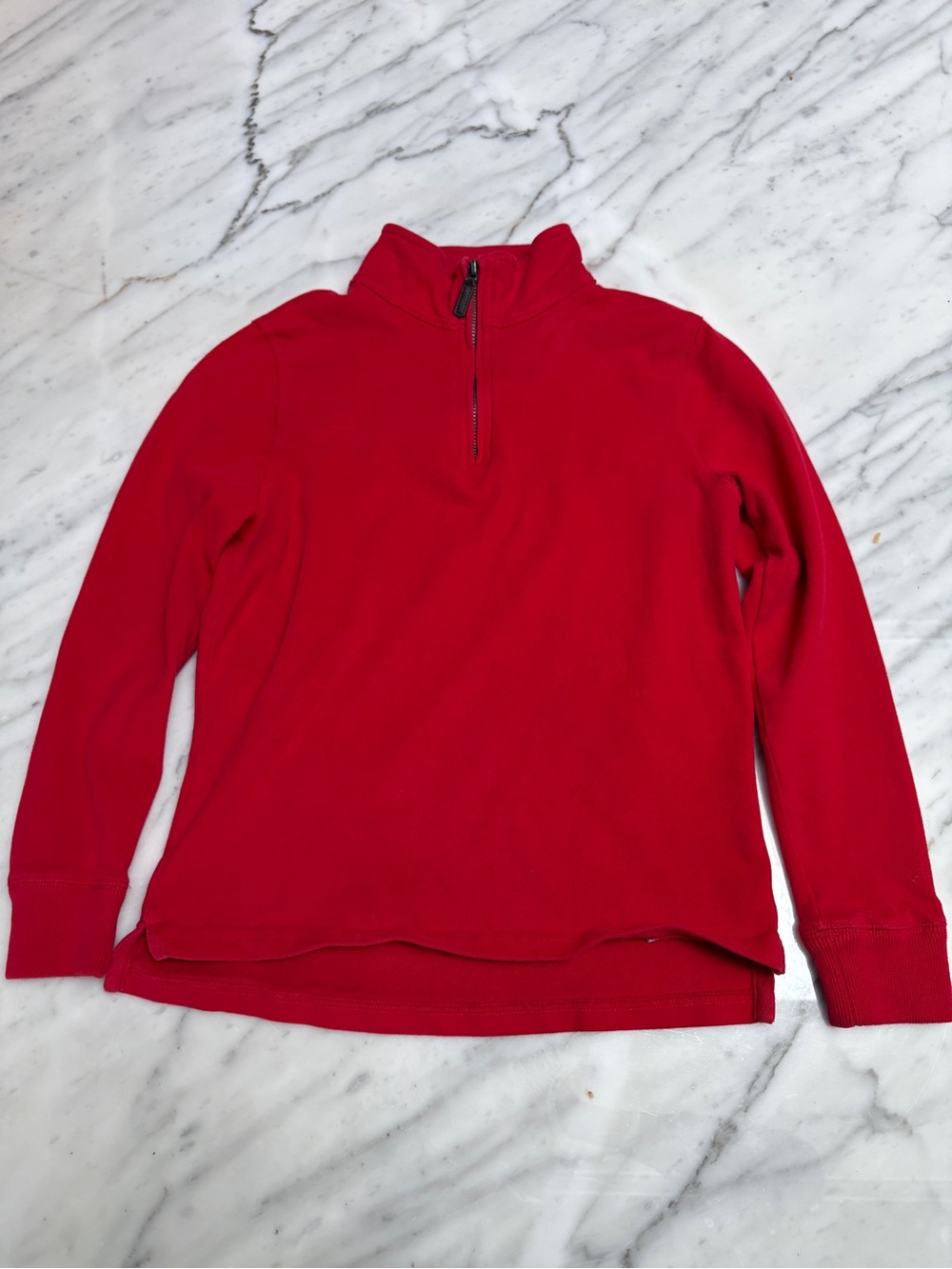 J. Crew Kids Red Quarter-Zip Polo
